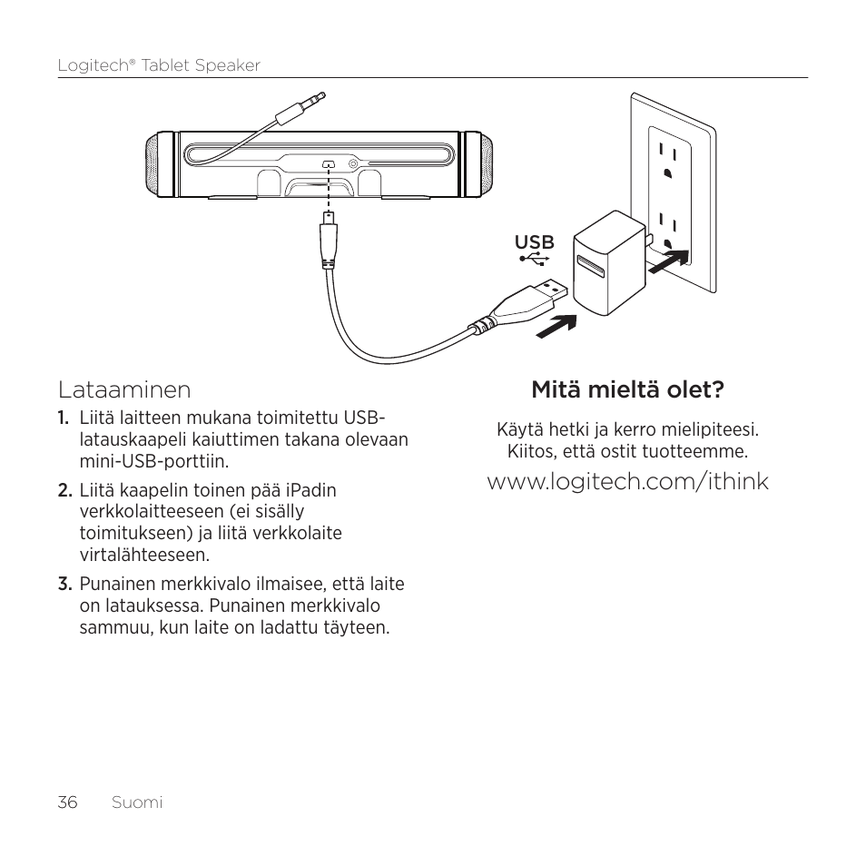 Lataaminen, Mitä mieltä olet | Logitech Tablet 984-000193 User Manual | Page 36 / 64