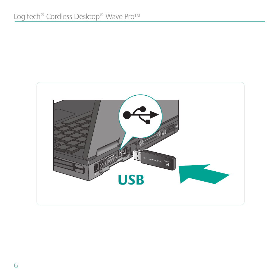 Logitech Cordless Desktop Wave Pro Ergonomic Keyboard and Mouse 920-000919 User Manual | Page 6 / 28