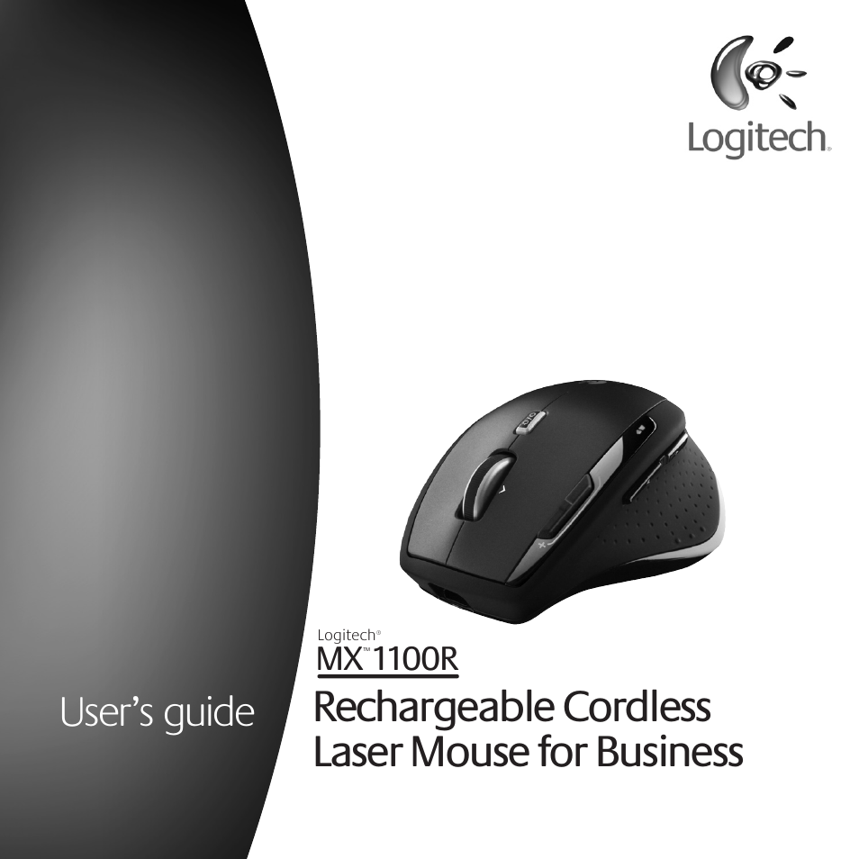 Logitech Rechargeable Cordless Laser Mouse for Business 1100R User Manual | 112 pages