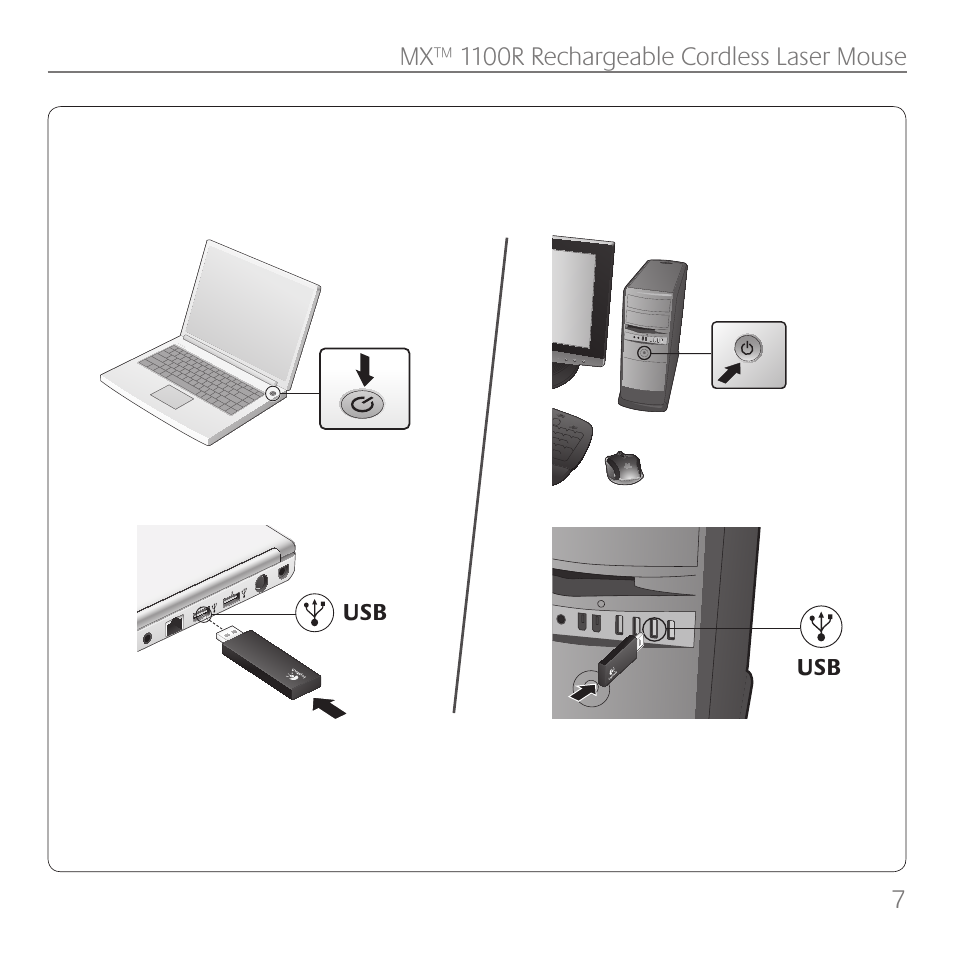 Logitech Rechargeable Cordless Laser Mouse for Business 1100R User Manual | Page 7 / 112