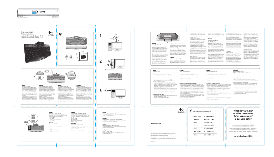 Logitech Premire utilisation Gaming Keyboard G510 User Manual | 1 page