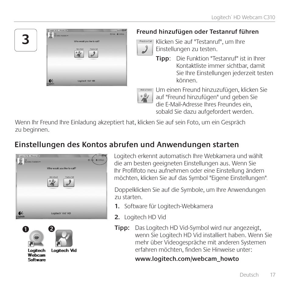Logitech C310 User Manual | Page 17 / 104