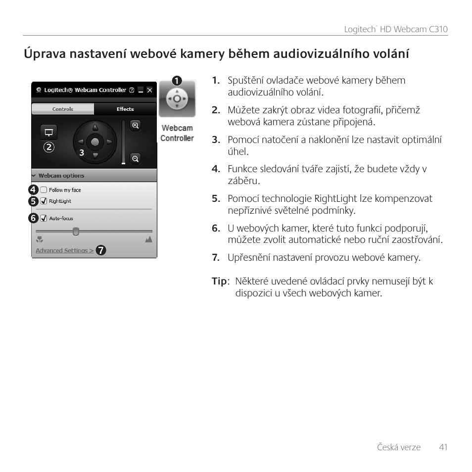 Logitech C310 User Manual | Page 41 / 104