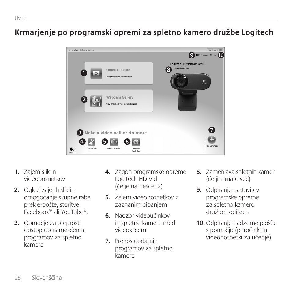 Logitech C310 User Manual | Page 98 / 104