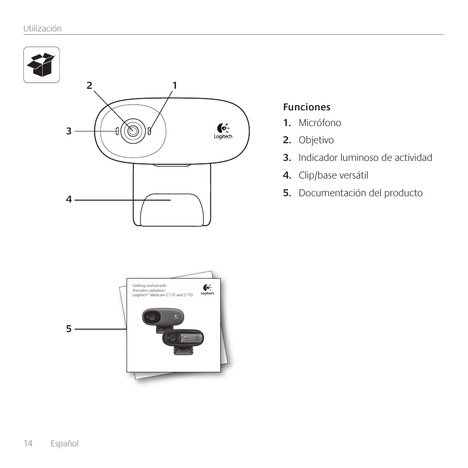 Logitech Premiere utilisation C110 User Manual | Page 14 / 48