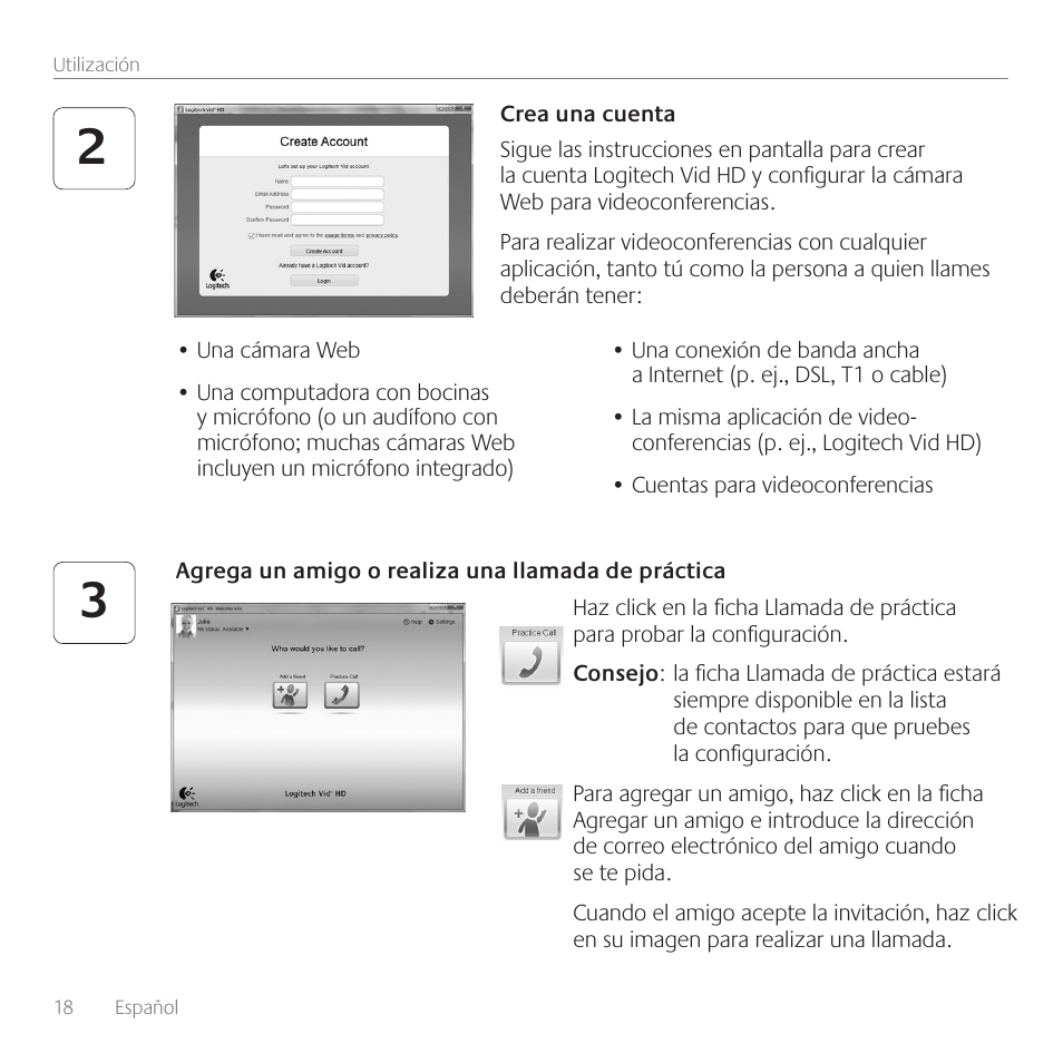 Logitech Premiere utilisation C110 User Manual | Page 18 / 48