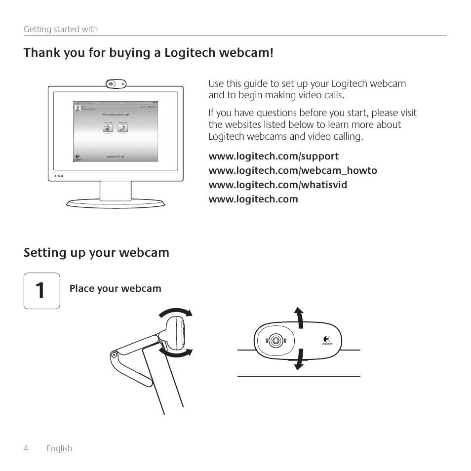 Logitech Premiere utilisation C110 User Manual | Page 4 / 48