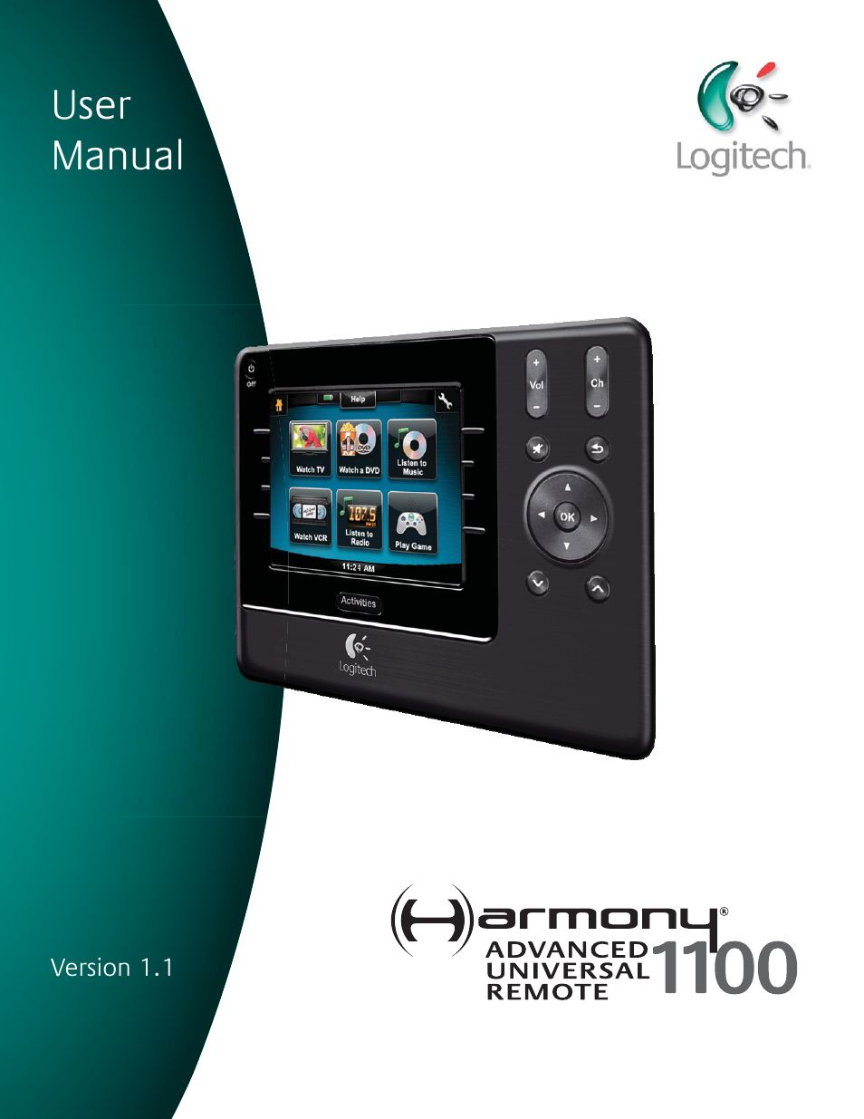 Logitech Harmony Advanced Universal Remote 1100 User Manual | 48 pages