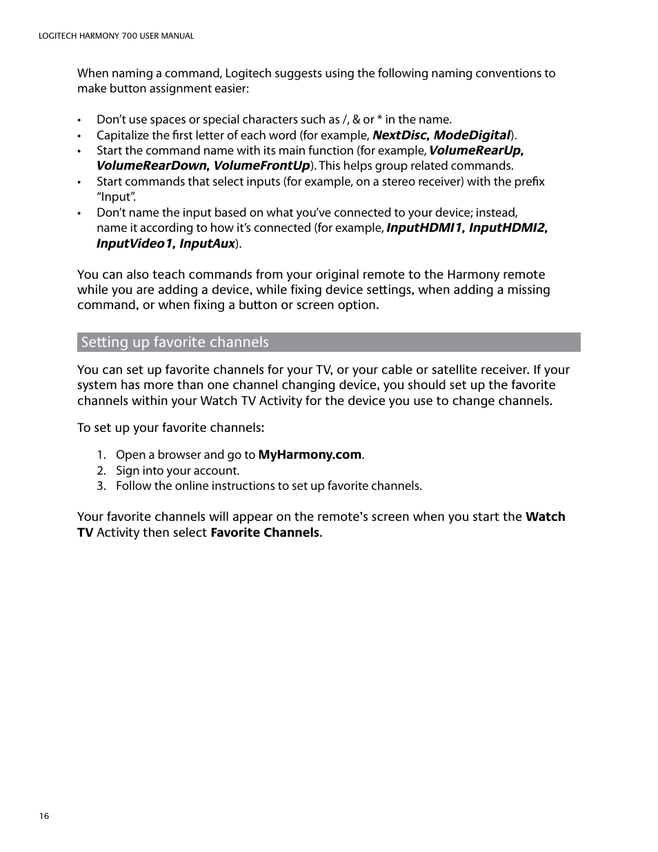 Logitech HARMONY REMOTE 700 User Manual | Page 20 / 26