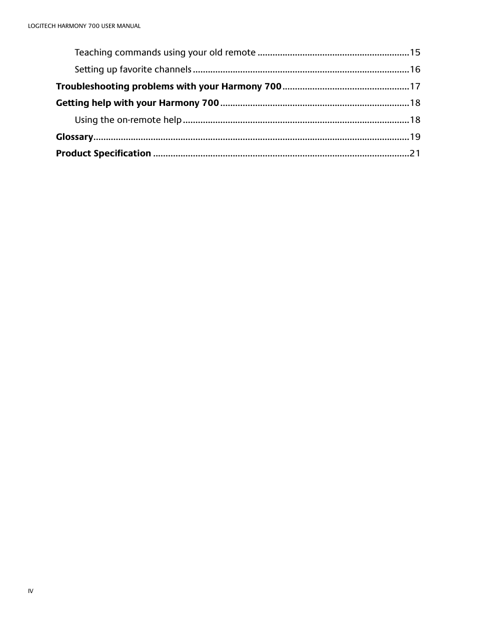 Logitech HARMONY REMOTE 700 User Manual | Page 4 / 26