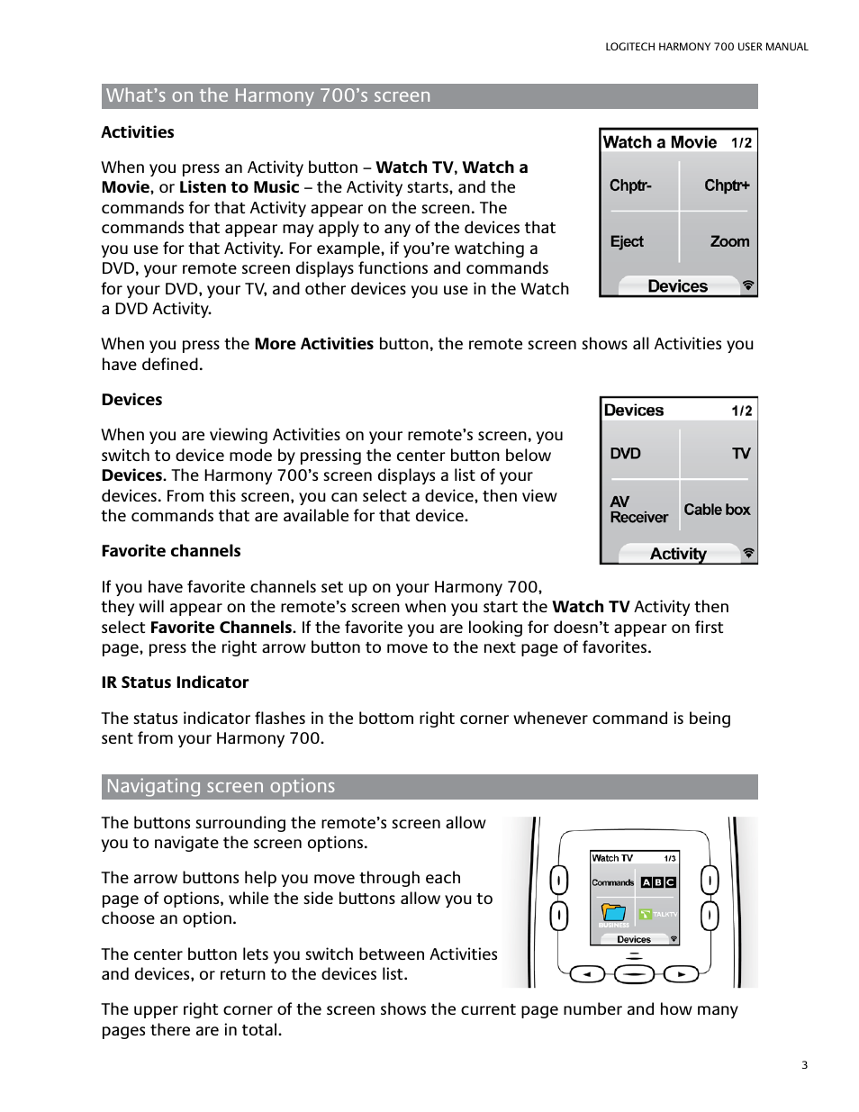 Logitech HARMONY REMOTE 700 User Manual | Page 7 / 26
