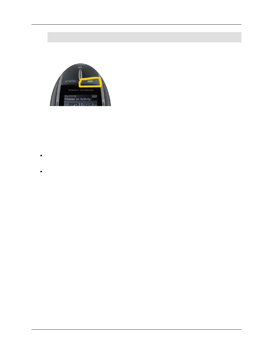 To resynchronize, Types of help available, Using the remote assistant | Controlling individual devices, Device mode | Logitech HARMONY 885 User Manual | Page 8 / 14