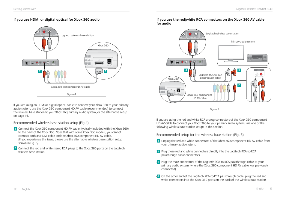 Audio | Logitech Logtech Wirelss Headset F540 User Manual | Page 7 / 47