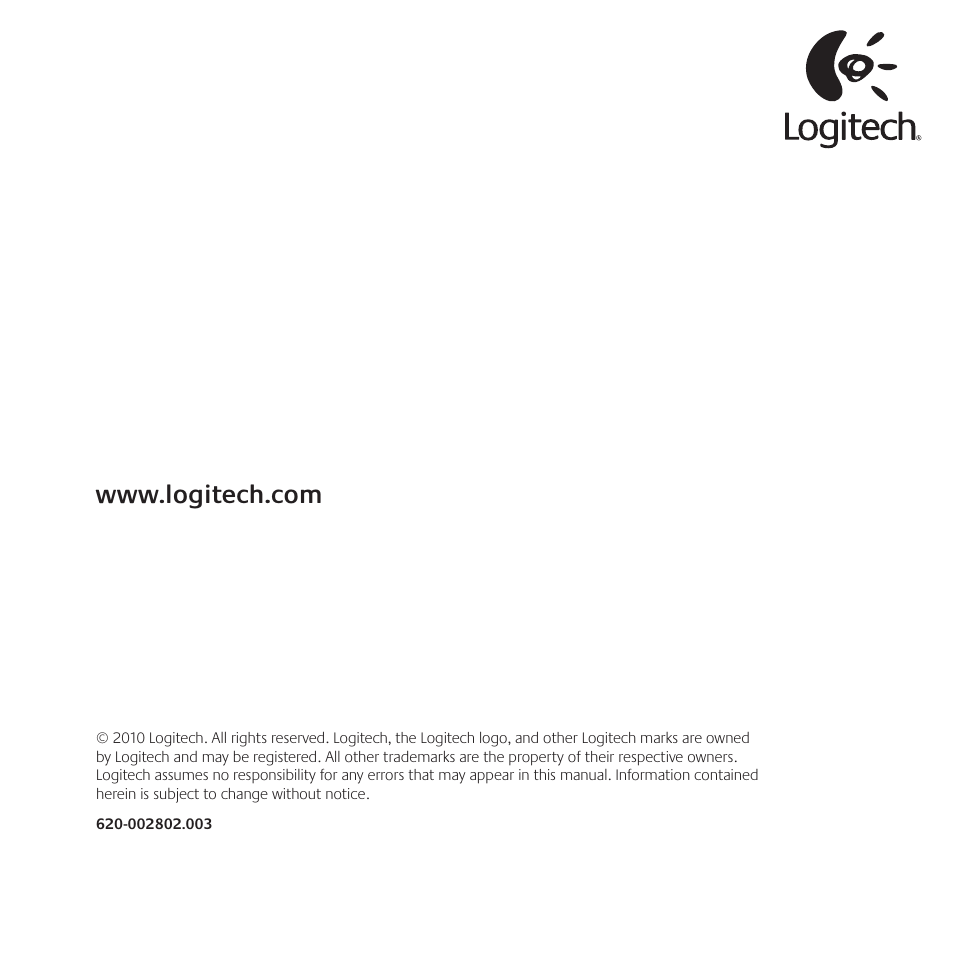 Logitech WEBCAM C260 User Manual | Page 12 / 12