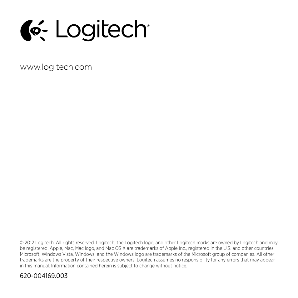 Logitech H540 User Manual | Page 59 / 59