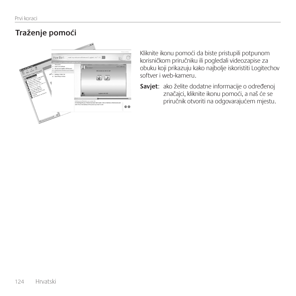 Traženje pomoći | Logitech C170 User Manual | Page 124 / 204