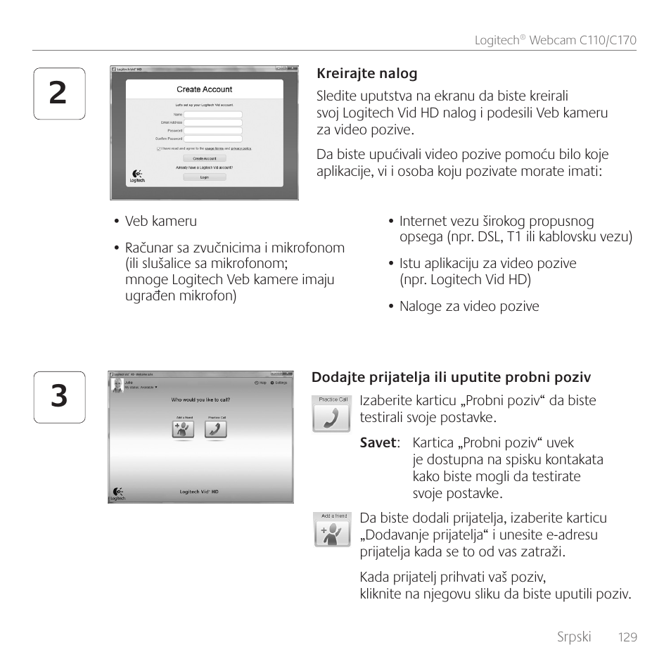 Logitech C170 User Manual | Page 129 / 204