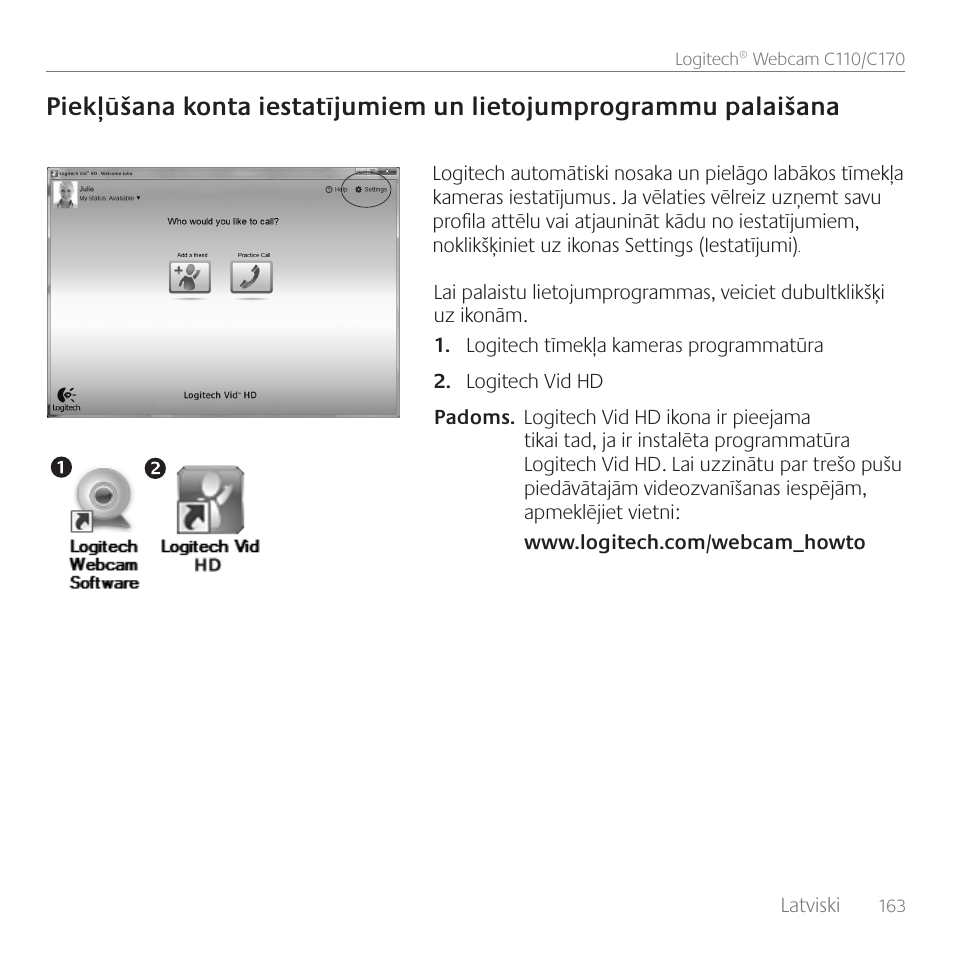 Logitech C170 User Manual | Page 163 / 204