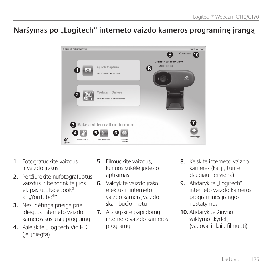 Logitech C170 User Manual | Page 175 / 204