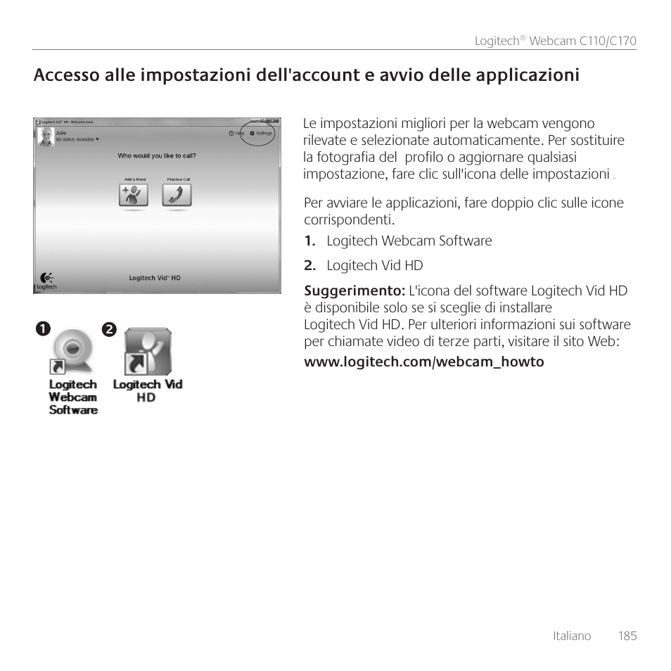 Logitech C170 User Manual | Page 185 / 204