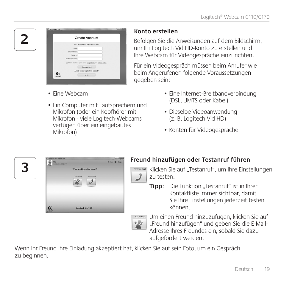 Logitech C170 User Manual | Page 19 / 204