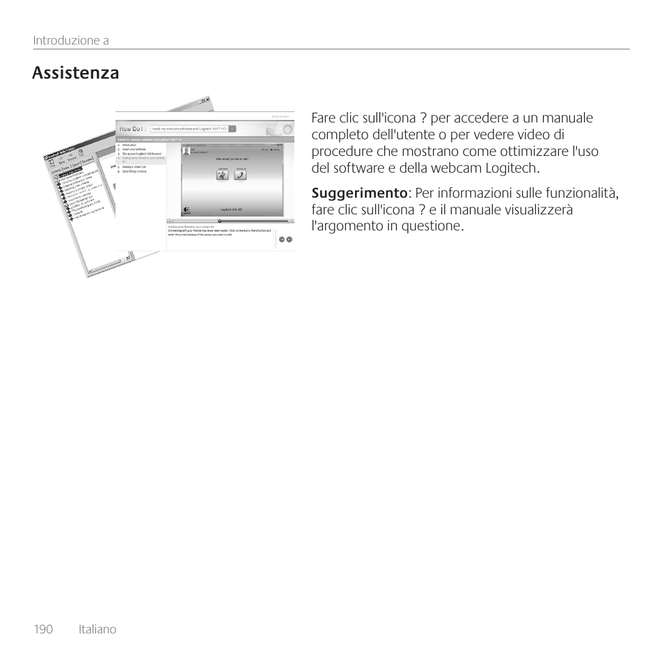 Assistenza | Logitech C170 User Manual | Page 190 / 204