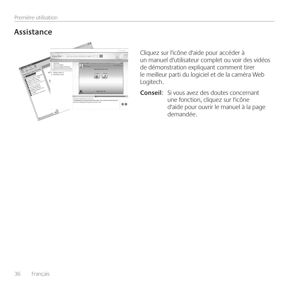 Assistance | Logitech C170 User Manual | Page 36 / 204