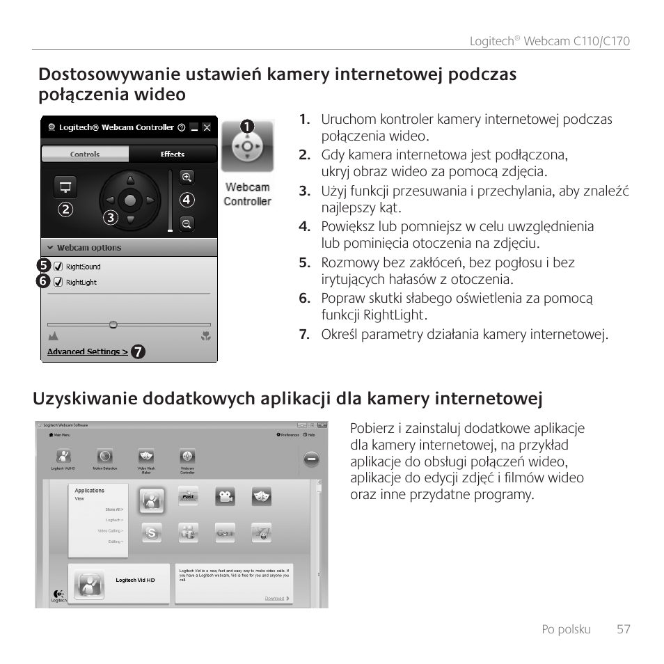Logitech C170 User Manual | Page 57 / 204
