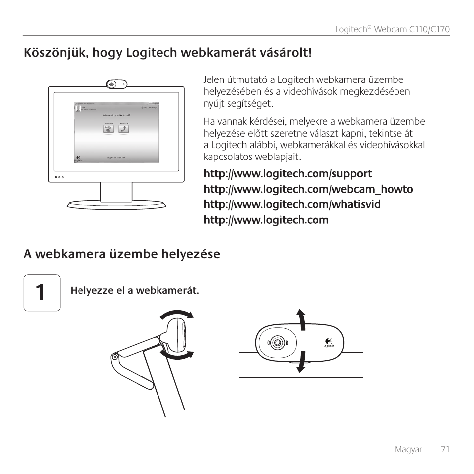 Logitech C170 User Manual | Page 71 / 204