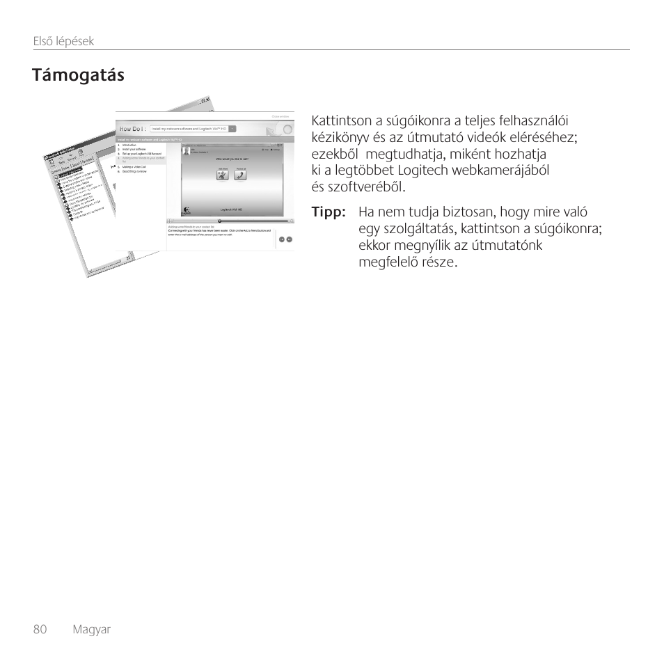 Támogatás | Logitech C170 User Manual | Page 80 / 204