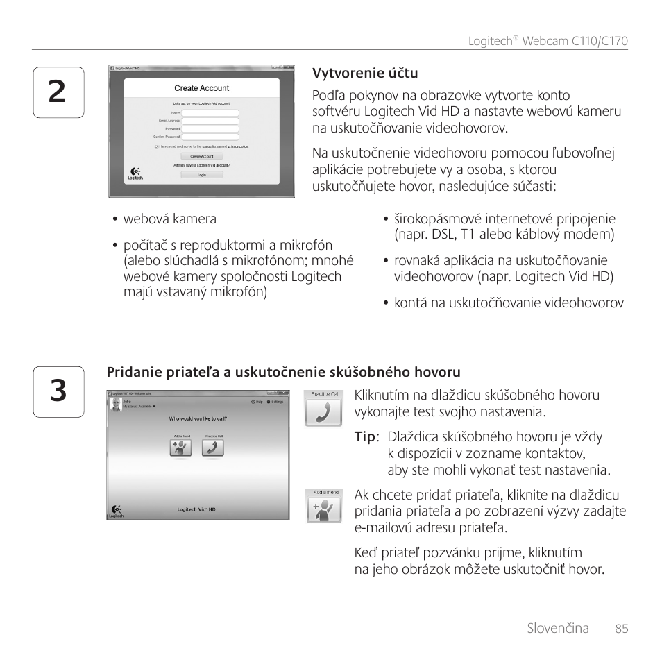 Logitech C170 User Manual | Page 85 / 204