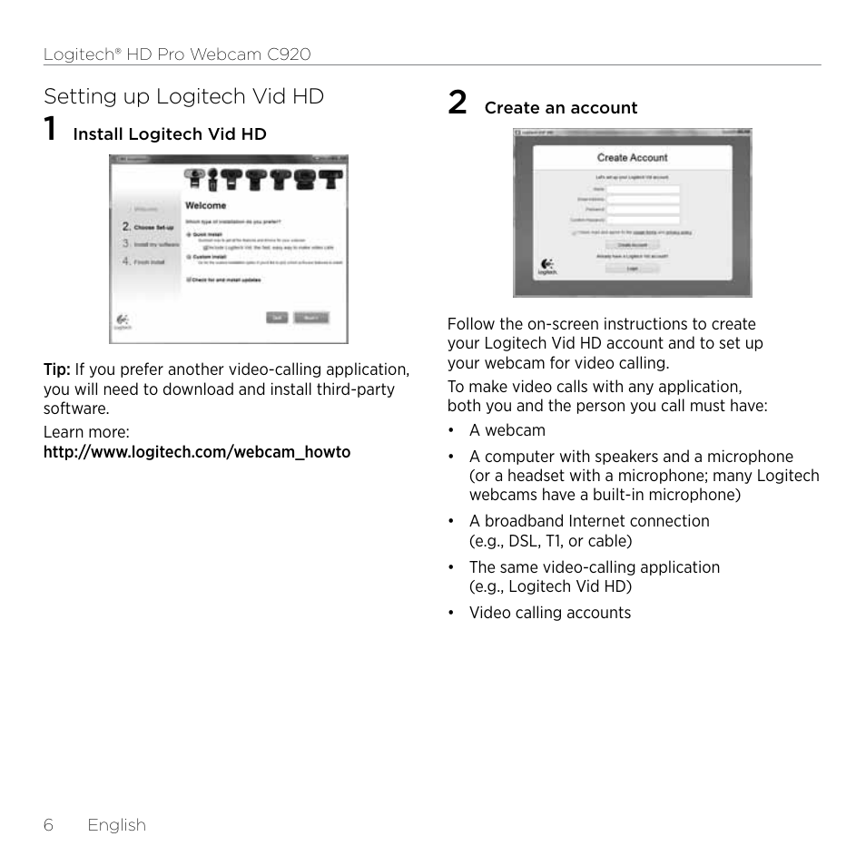 Logitech HD Pro C920 User Manual | Page 6 / 24