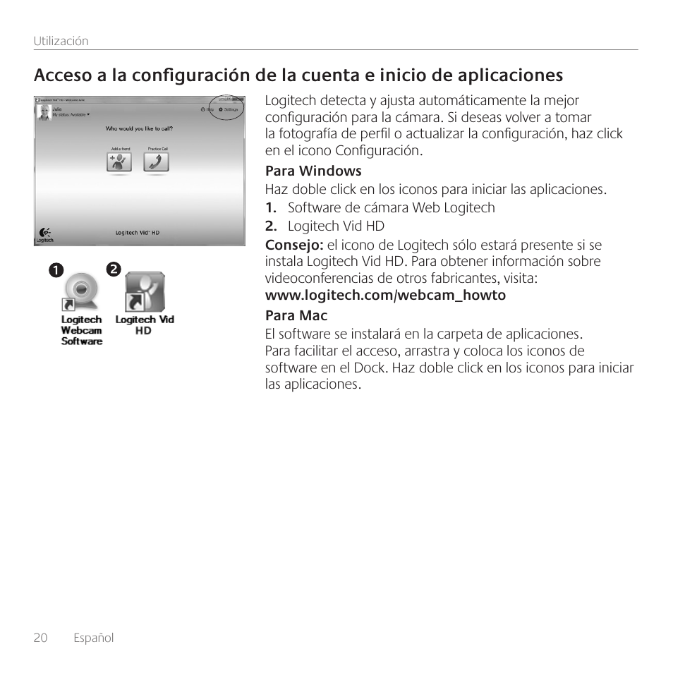 Logitech C615 User Manual | Page 20 / 52