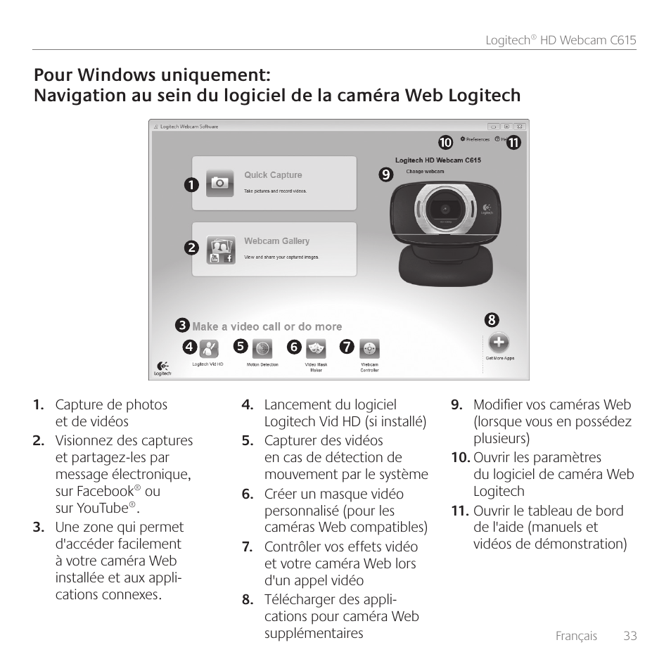 Logitech C615 User Manual | Page 33 / 52