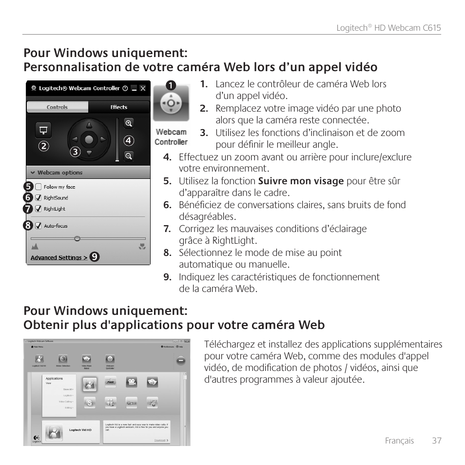 Logitech C615 User Manual | Page 37 / 52