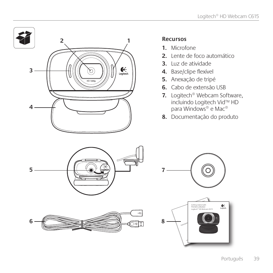 Logitech C615 User Manual | Page 39 / 52