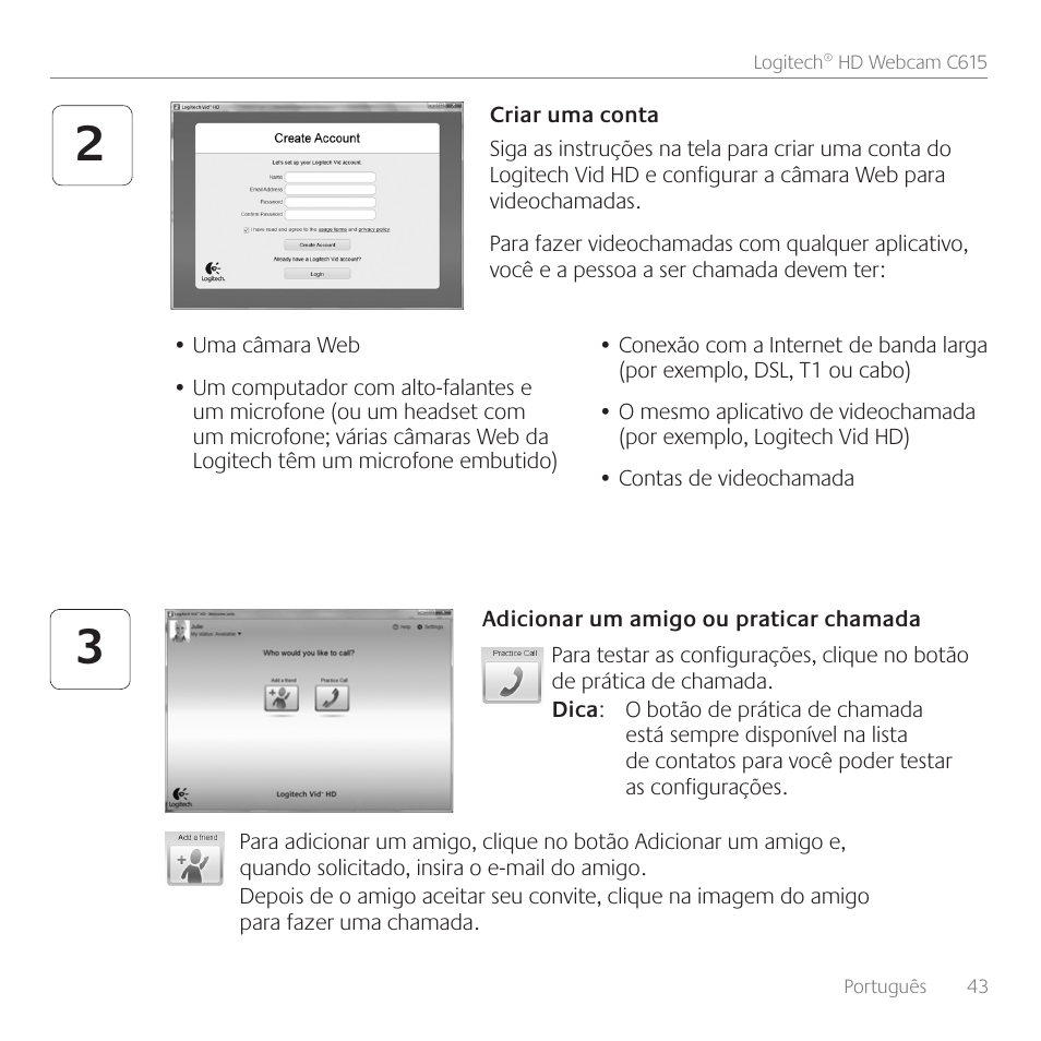 Logitech C615 User Manual | Page 43 / 52