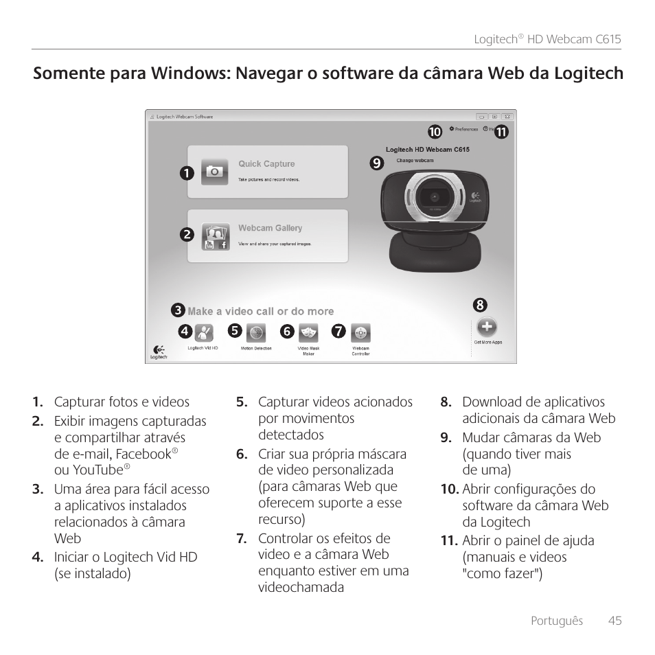 Logitech C615 User Manual | Page 45 / 52