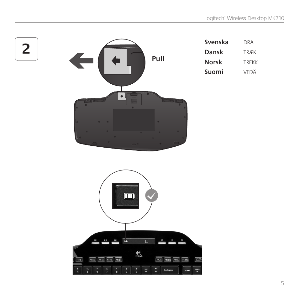 Logitech Wireless Desktop MK710 User Manual | Page 5 / 76