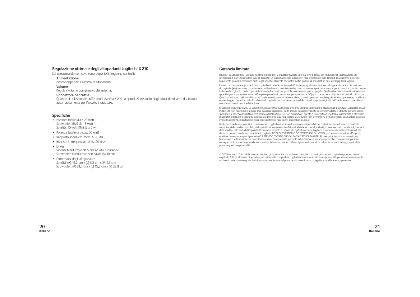 Logitech X-210 User Manual | Page 11 / 42