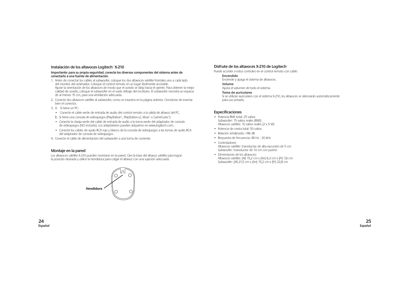 Logitech X-210 User Manual | Page 13 / 42