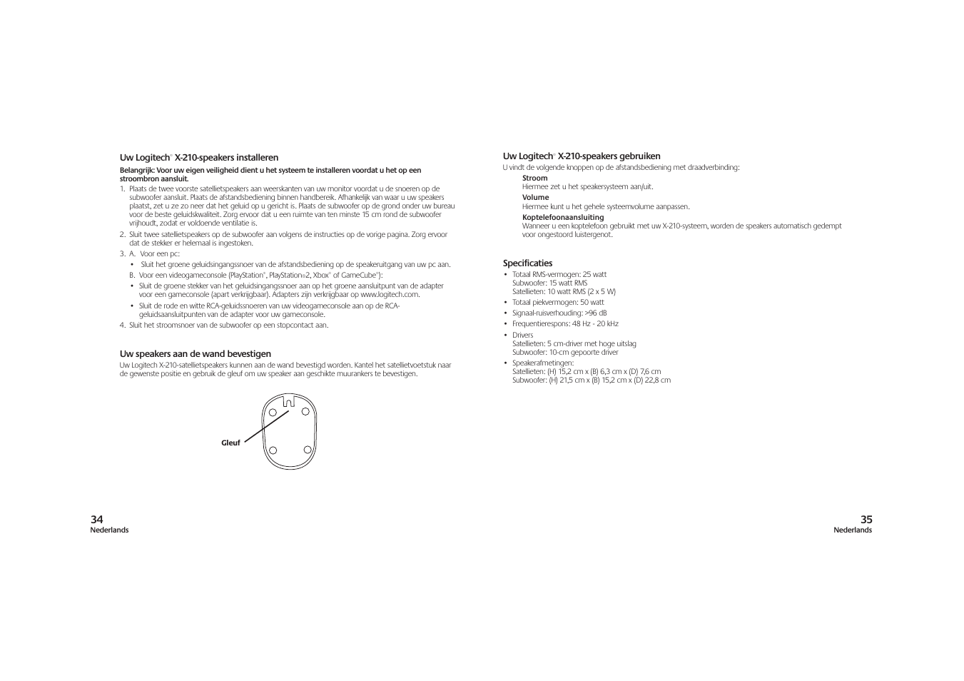 Logitech X-210 User Manual | Page 18 / 42