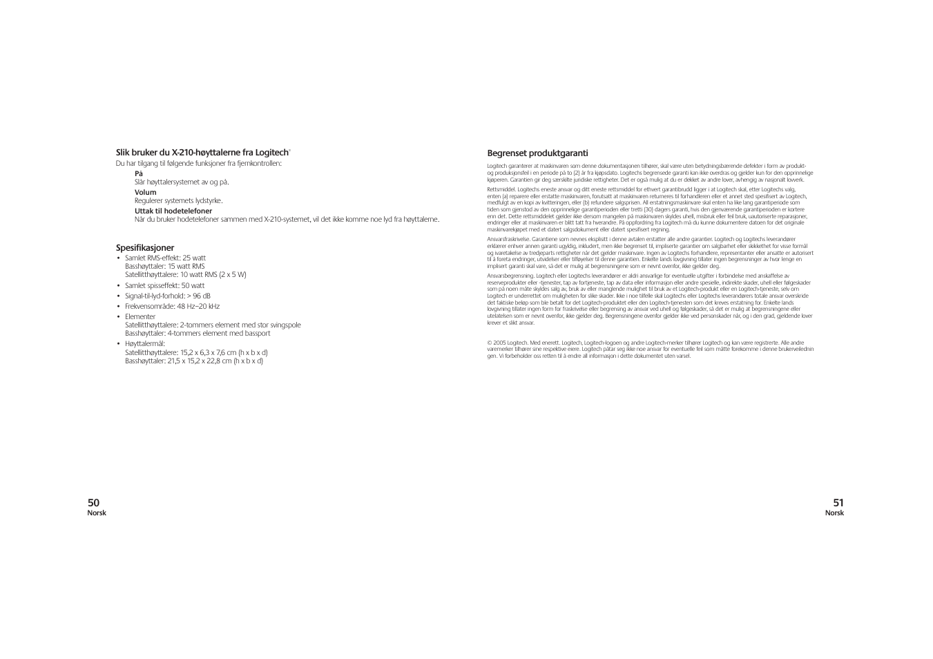Logitech X-210 User Manual | Page 26 / 42