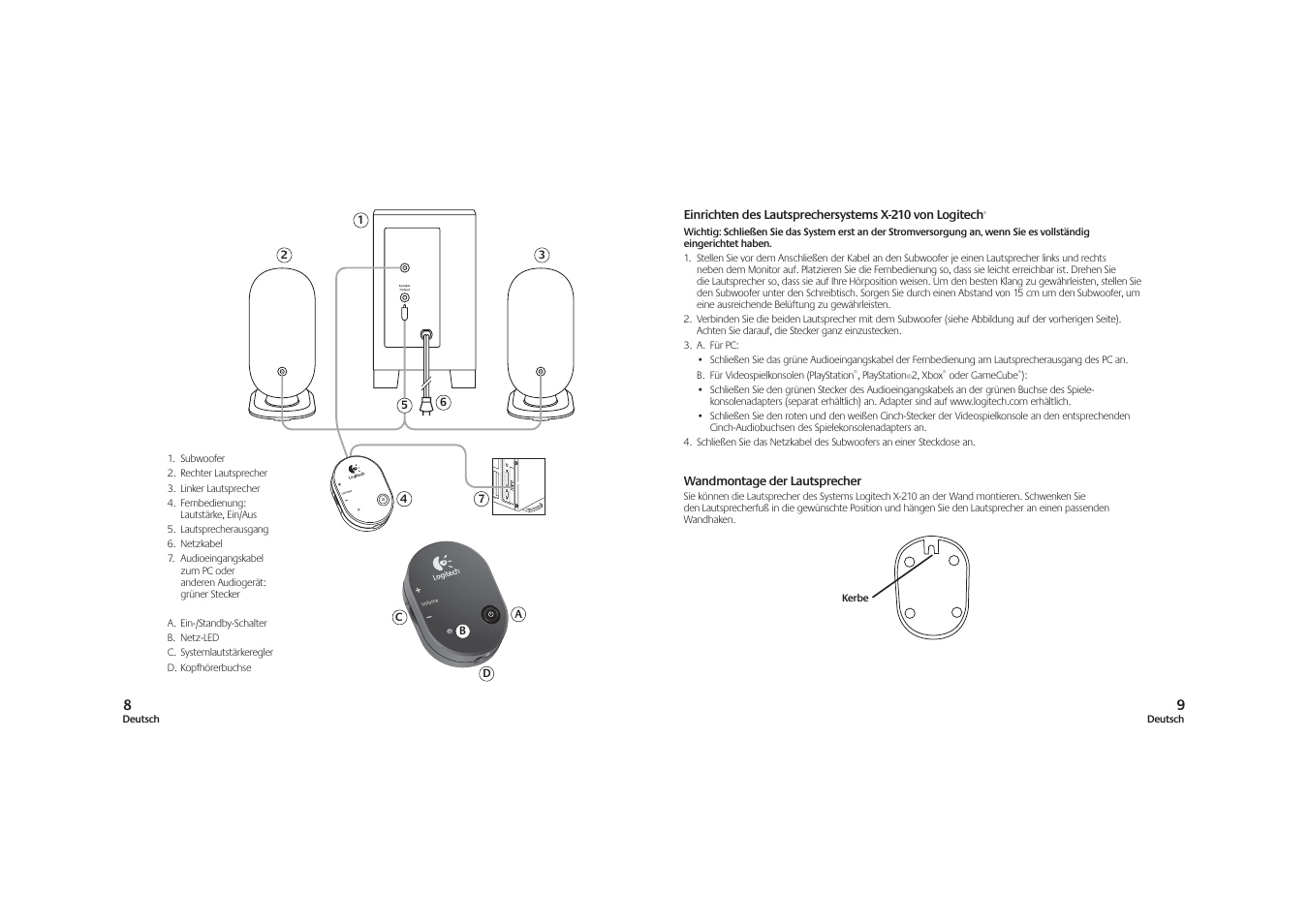 Logitech X-210 User Manual | Page 5 / 42