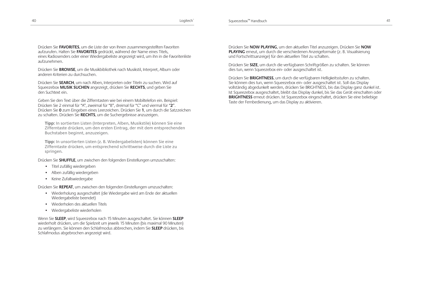 Logitech Squeezebox Receiver User Manual | Page 22 / 92