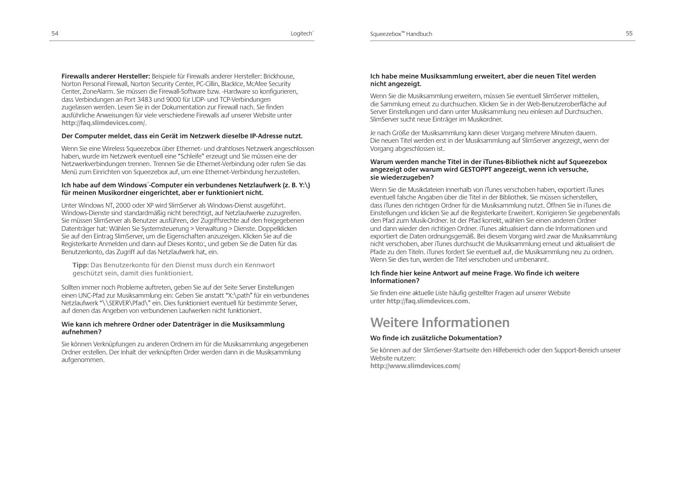 Weitere informationen | Logitech Squeezebox Receiver User Manual | Page 29 / 92
