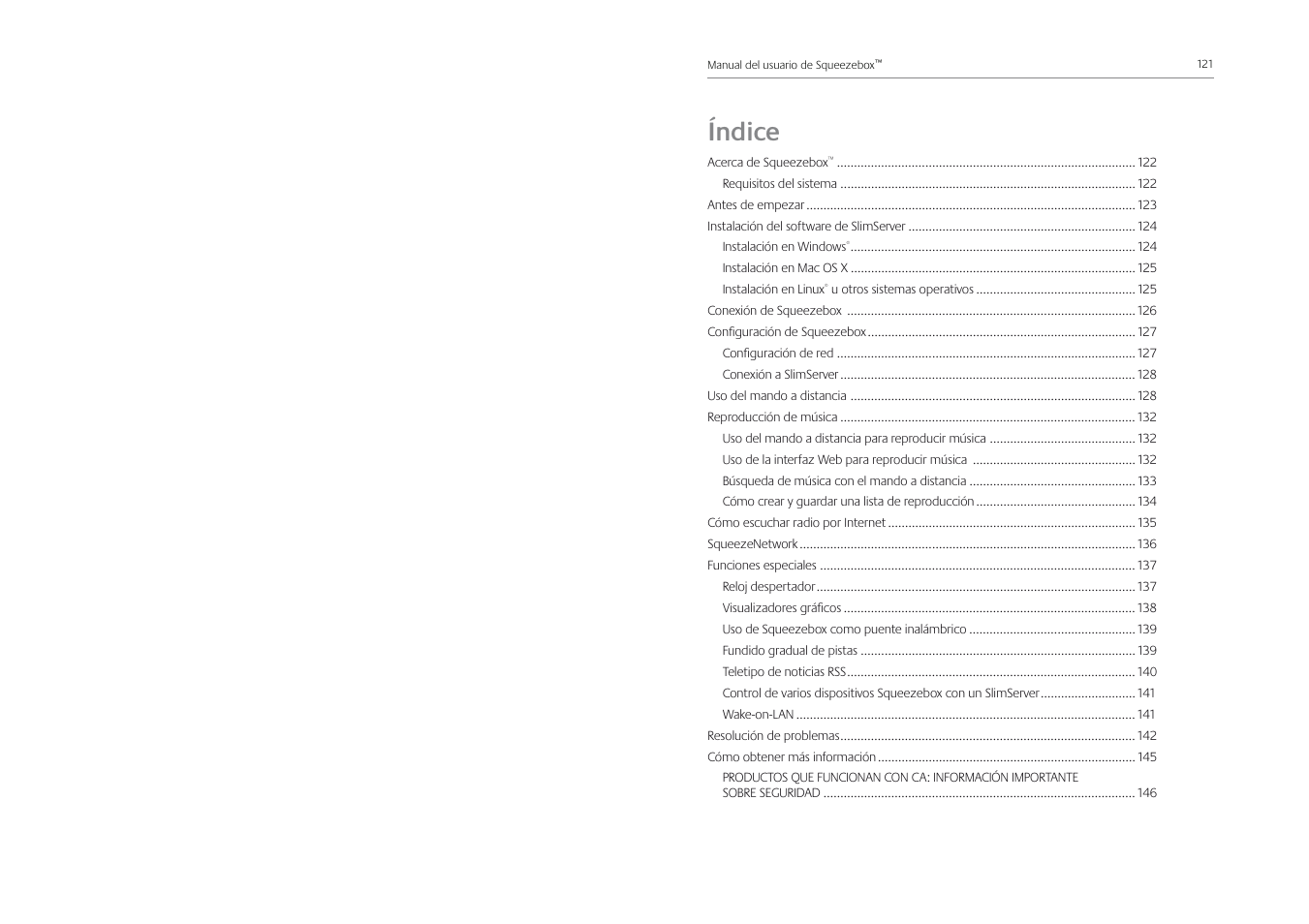 Índice | Logitech Squeezebox Receiver User Manual | Page 62 / 92