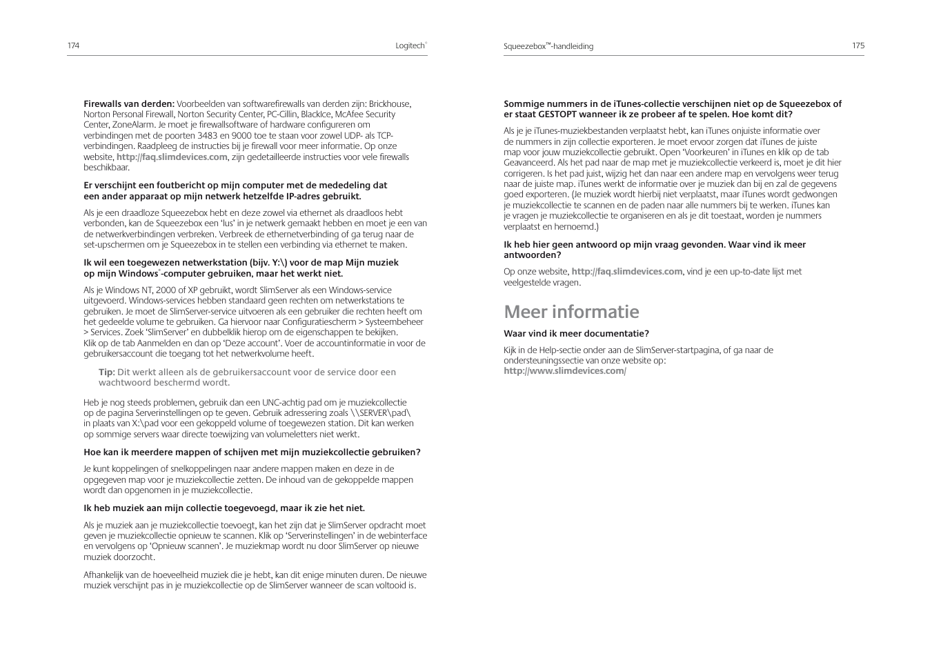 Meer informatie | Logitech Squeezebox Receiver User Manual | Page 89 / 92