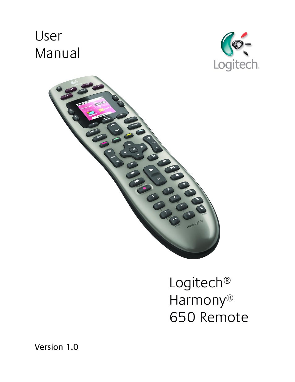 Logitech Harmony 650 User Manual | 26 pages