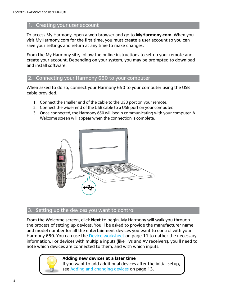 Logitech Harmony 650 User Manual | Page 12 / 26